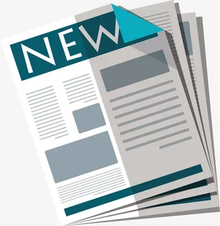 简约新闻报纸免抠