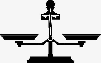 黑色小天平免抠