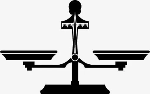 黑色小天平免抠