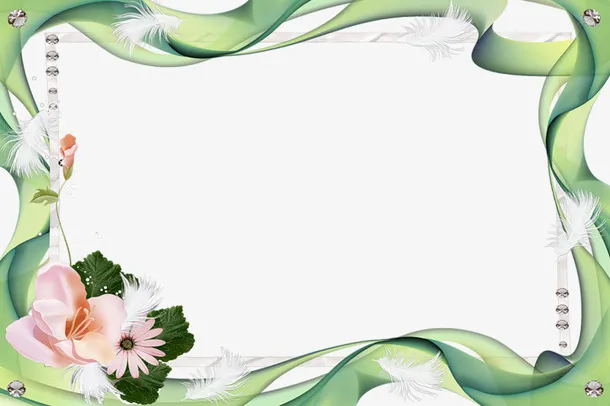 花朵相框免抠