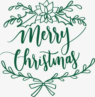 绿色花藤圣诞节免抠