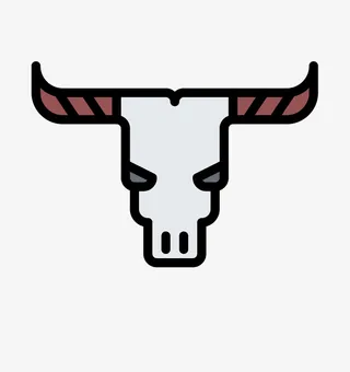 牛头狂野西部图标免抠