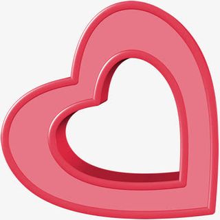 卡通手绘心形立体边框免抠