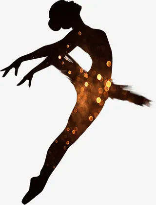 芭蕾舞跳舞剪影免抠