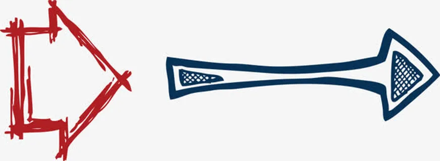 箭头手绘向右矢量免抠