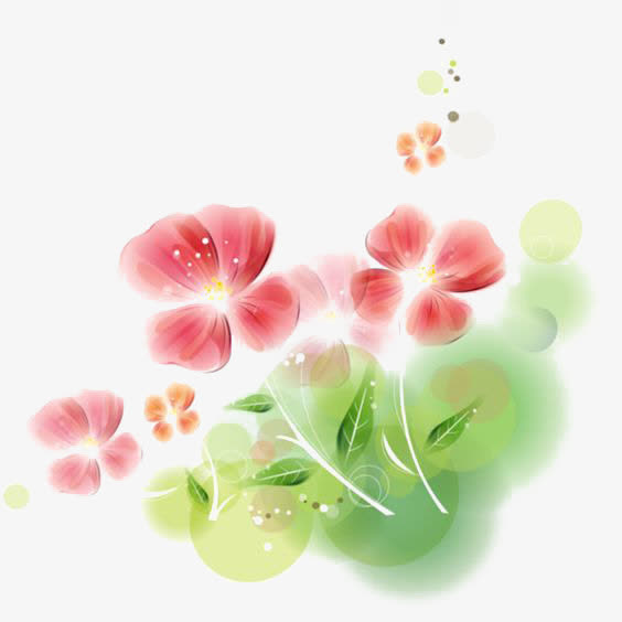 烟雾装花朵装饰免抠