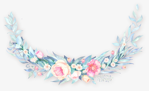 情人节浪漫花草元素免抠