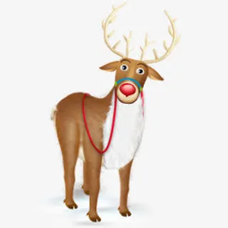 手绘圣诞节元素麋鹿免抠