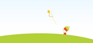 卡通可爱人物草地背景图高清