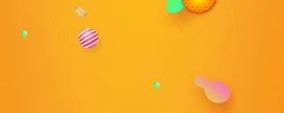 618年中大促彩球橙色背景高清