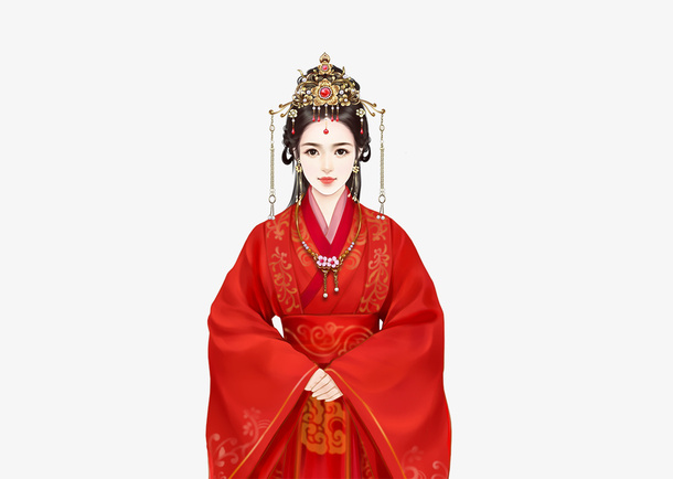汉服美女原画免抠