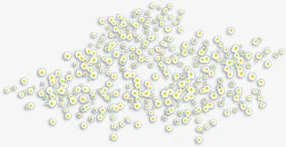 春天白色雏菊花海装饰免抠