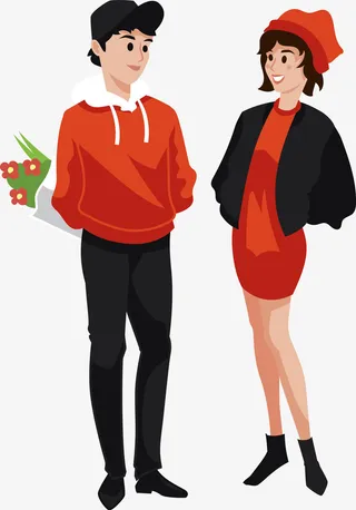 对视一笑的幸福情侣免抠