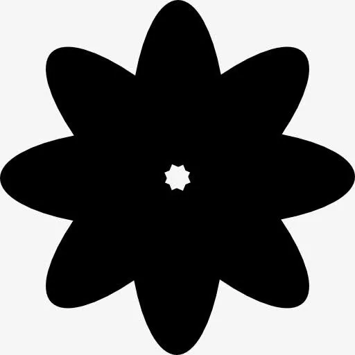 多瓣花的轮廓图标免抠