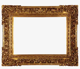 复杂的木刻边框免抠