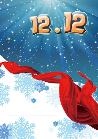 双12来了雪地背景图高清