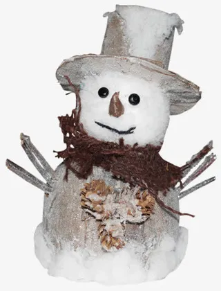 下雪堆雪人免抠