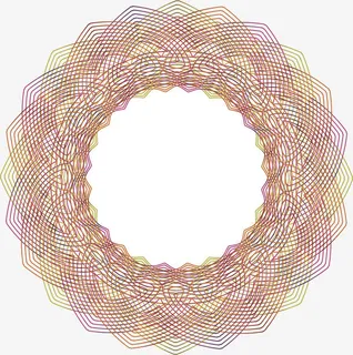 五彩花型防伪标签免抠