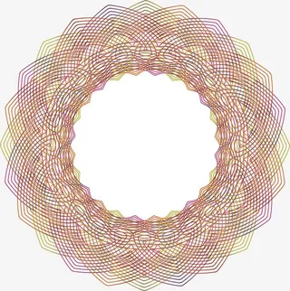 五彩花型防伪标签免抠