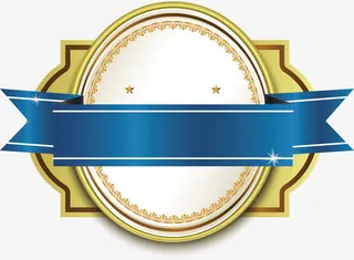 长条型荣誉肩章免抠