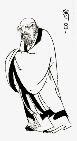 中国风老子画像PNG免抠