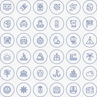 交通建筑创意图标矢量素材免抠