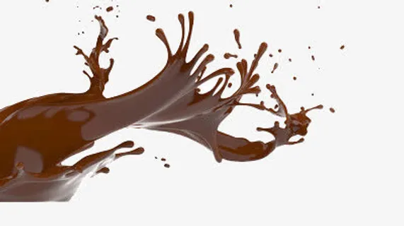 巧克力喷溅成树枝状免抠