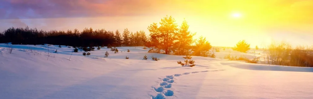 冬天雪景banner创意设计高清