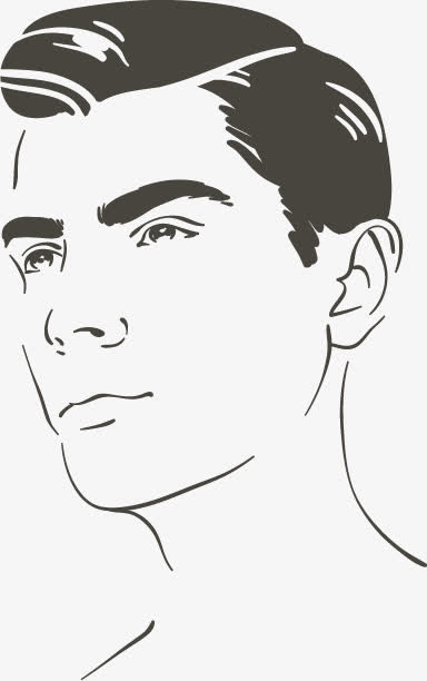 时尚男性素描人物设计矢量素材,免抠