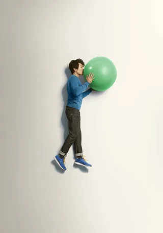 简约吹气球背景广告背景高清