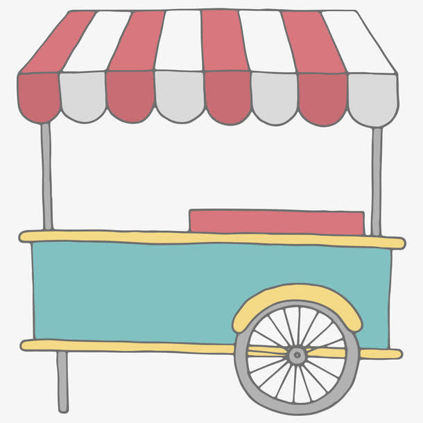 卡通零食车免抠