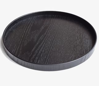黑色圆形托盘免抠