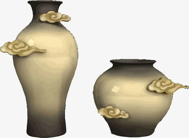 祥云花瓶免抠