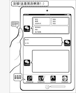 创意简历模板免抠