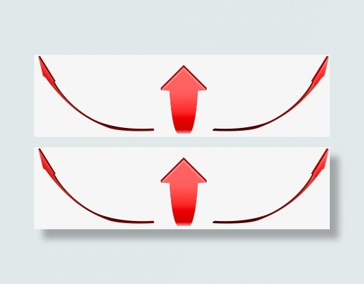 手绘红色箭头海报免抠