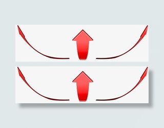 手绘红色箭头海报免抠