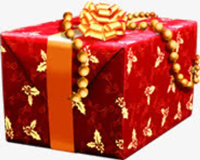 正方形卡通包装礼盒免抠