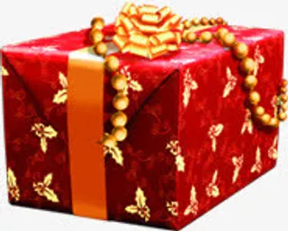 正方形卡通包装礼盒免抠