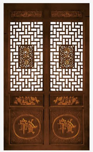 古典木门中国风免抠