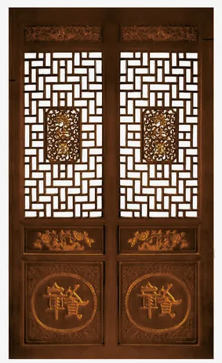 古典木门中国风免抠