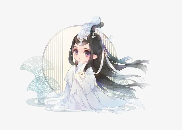 嫦娥仙子抱玉兔免抠