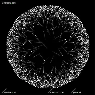 白色线条光效圆球免抠