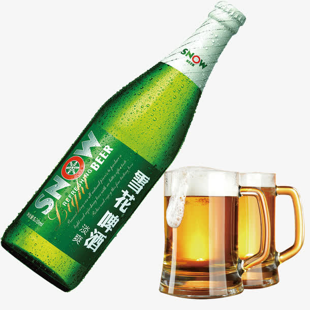 雪花啤酒图片免抠