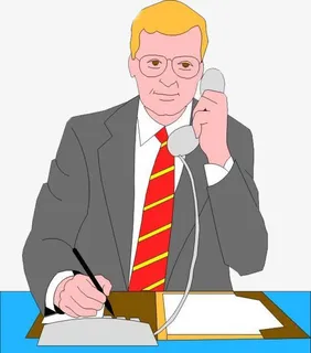 手绘接听电话免抠