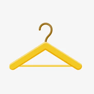 卡通黄色衣架免抠