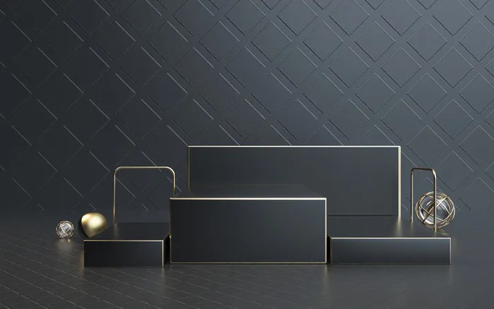 C4D，黑金，舞台，高端高清