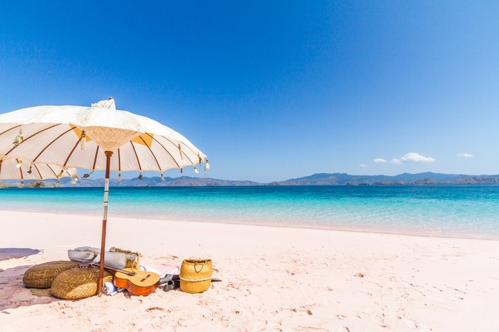 夏天，沙滩，海滩，大海高清