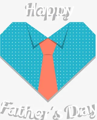 爱心折纸绿色波点衬衫免抠