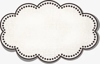 云朵形状文本框免抠图免抠