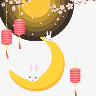 手绘风中秋节节日免抠